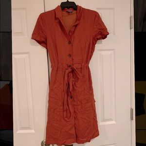 ModCloth collared, buttoned, waist defined dress
